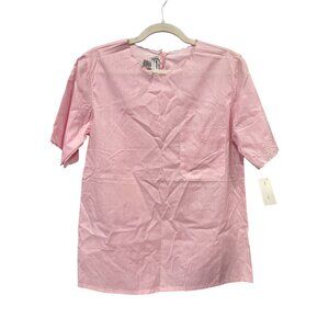 Vintage 80s Mr Witt Short Sleeve Embroidered Top Size 8 Pink Deadstock NEW